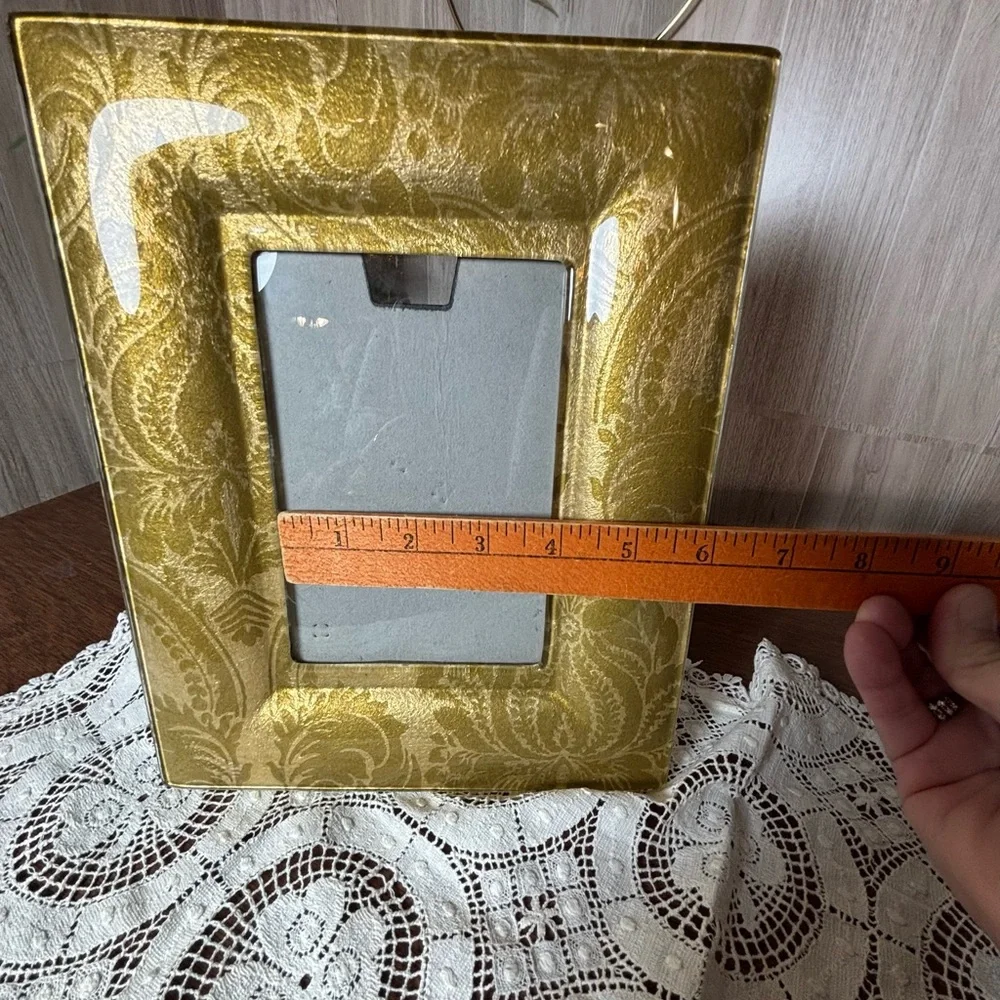 Elegant Gold Foiled Glass Picture Frame 4 X 6